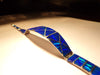 Royal Blue Fire Opal 950 Sterling Silver Chain Bracelet Designed