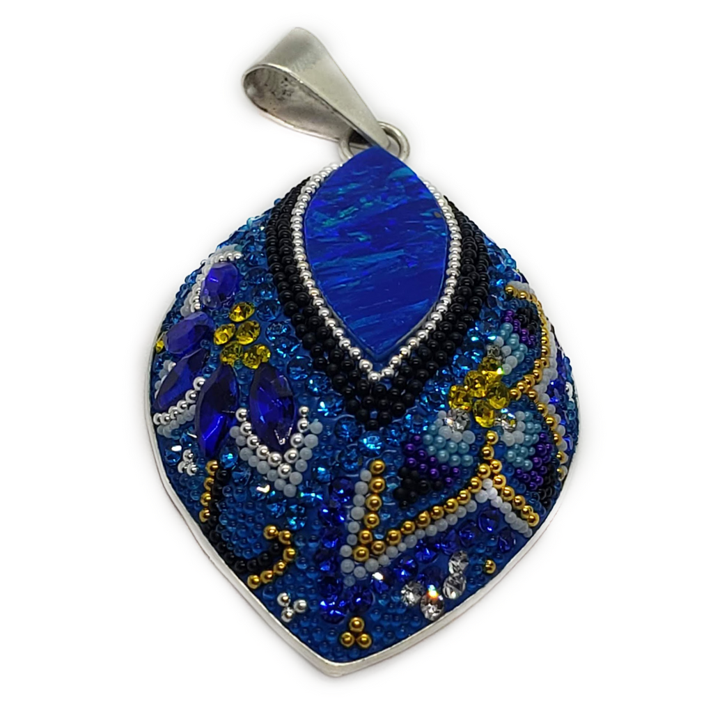 Crystals Pendant Oval Opal Sterling Silver Charm – Raphaelos Jewelry