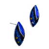 Swarovski Crystals Oval Opal Sterling Silver Earrings Classic Elegant Studs