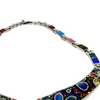 Crystals Fire Opal Necklace Statement Collar Sterling Aztec Crown