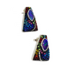 Swarovski Crystals Opal Sterling Silver Earrings Unique Valuable Handmade Studs