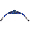 Crystals & Fire Opal Bracelet Intricate Royal Blue Peackock Sterling Silver HEAVY