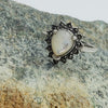 White Fire Opal Ring Quality Handmade Designer Sz. 7