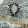 White Fire Opal Ring Quality Handmade Designer Sz. 7