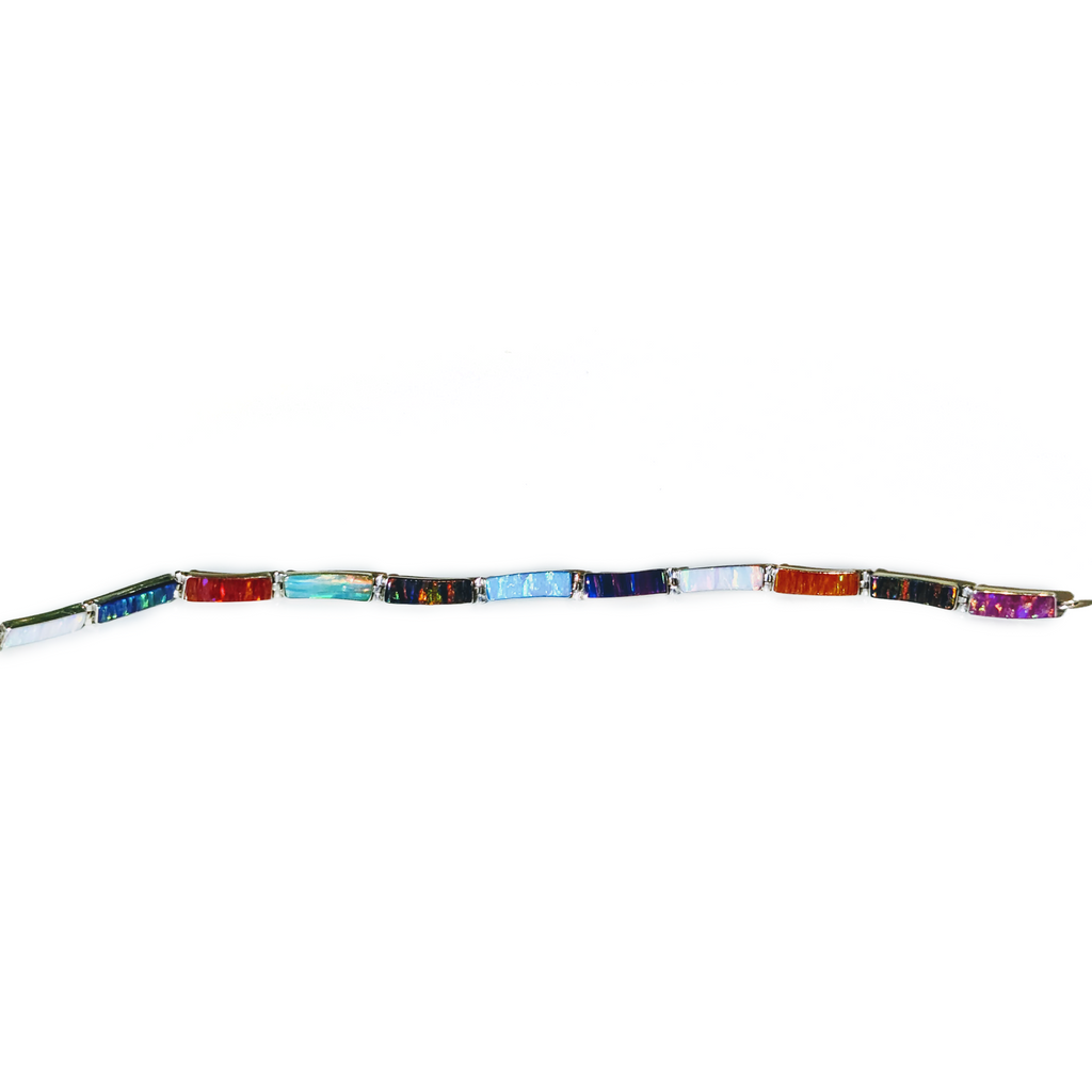 Tennis Bracelet Multicolor Fire Opal 950 Sterling Silver Jewelry ...