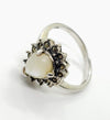 White Fire Opal Ring Quality Handmade Designer Sz. 7