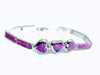 Pink Hearts Bracelet Fire Opal 950 Sterling Silver Jewelry Tennis Bracelet