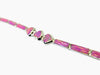 Pink Hearts Bracelet Fire Opal 950 Sterling Silver Jewelry Tennis Bracelet