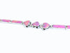 Pink Hearts Bracelet Fire Opal 950 Sterling Silver Jewelry Tennis Bracelet