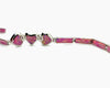 Pink Hearts Bracelet Fire Opal 950 Sterling Silver Jewelry Tennis Bracelet