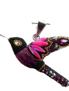 Crystals Pendant and Earrings Set Sterling Silver Hummingbird Charm Large