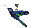 Crystals Pendant Sterling Silver Hummingbird Charm Large