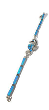 Lightest Blue Seahorse Fire Opal Designer Bracelet Sterling Silver Jewelry Exclusive Raphaellos