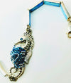 Crystal Blue Seahorse Fire Opal Cluster Bracelet Sterling Silver Jewelry Exclusive Raphaellos