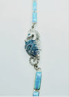 Crystal Blue Seahorse Fire Opal Cluster Bracelet Sterling Silver Jewelry Exclusive Raphaellos