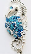 Crystal Blue Seahorse Fire Opal Cluster Bracelet Sterling Silver Jewelry Exclusive Raphaellos