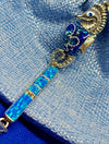 Crystal Medium Blue Seahorse Fire Opal Designer Bracelet Sterling Silver Jewelry Exclusive Raphaellos