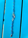 Blue Seahorse Fire Opal Designer Bracelet Sterling Silver Jewelry Exclusive Raphaellos