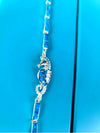 Blue Seahorse Fire Opal Designer Bracelet Sterling Silver Jewelry Exclusive Raphaellos