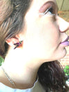 Purple Violet Crystals Hummingbird Handcrafted Sterling Silver Earrings